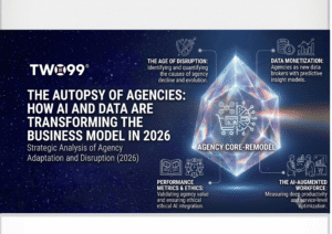 A conceptual image representing a marketing agency autopsy, showcasing the structural failure and bankruptcy of traditional digital marketing agency models.